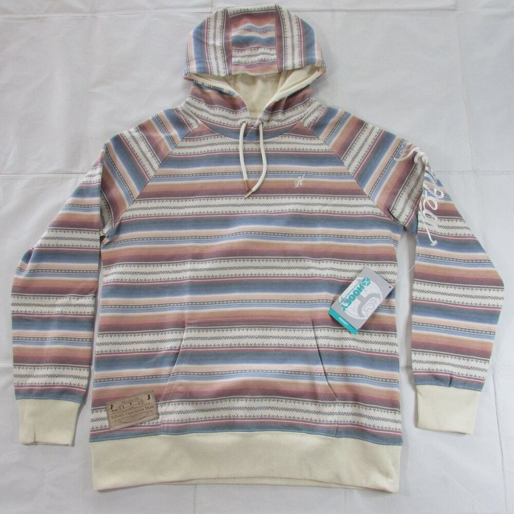 Hooey Women's LG Long Sleeve Legendary Serape Hooded Pullover Sweatshirt Tan